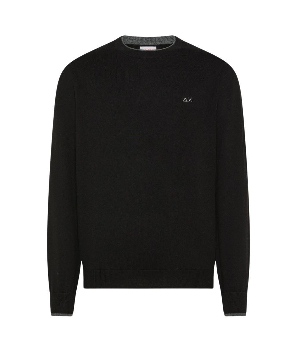 Sun68 Maglione Girocollo Double Rib K46159 Nero