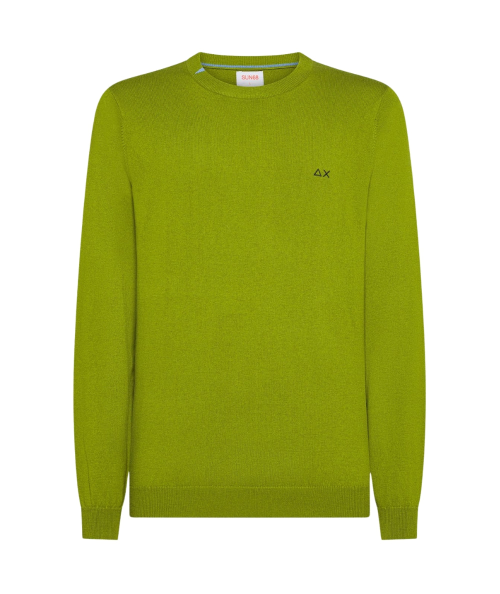Sun68 Maglione Girocollo K45101 Verde Muschio