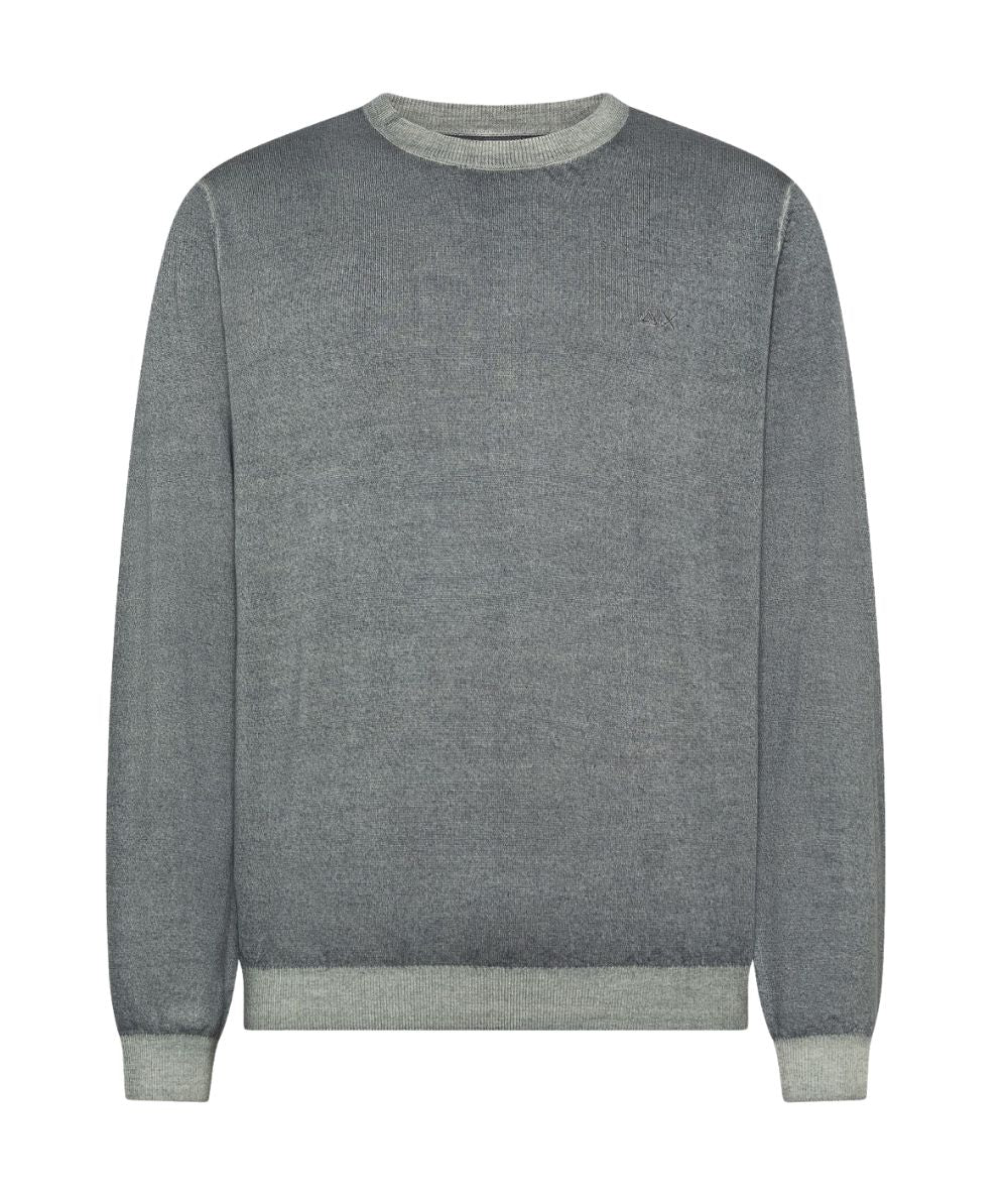 Sun68 Maglione in Lana Effetto Vintage K46129 Beige Stone