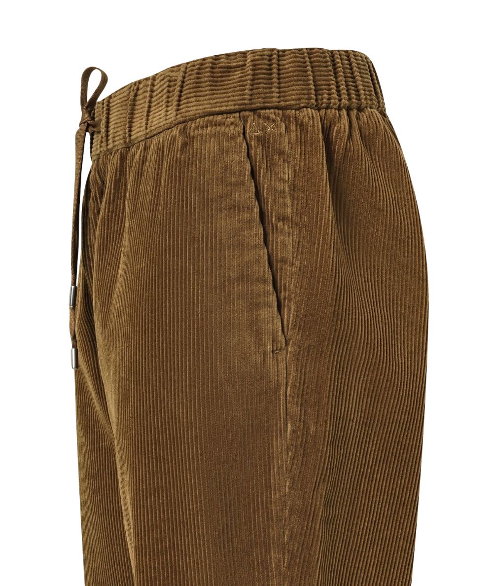Sun68 Pantalone in Velluto a Coste P46205 Marrone Cacao