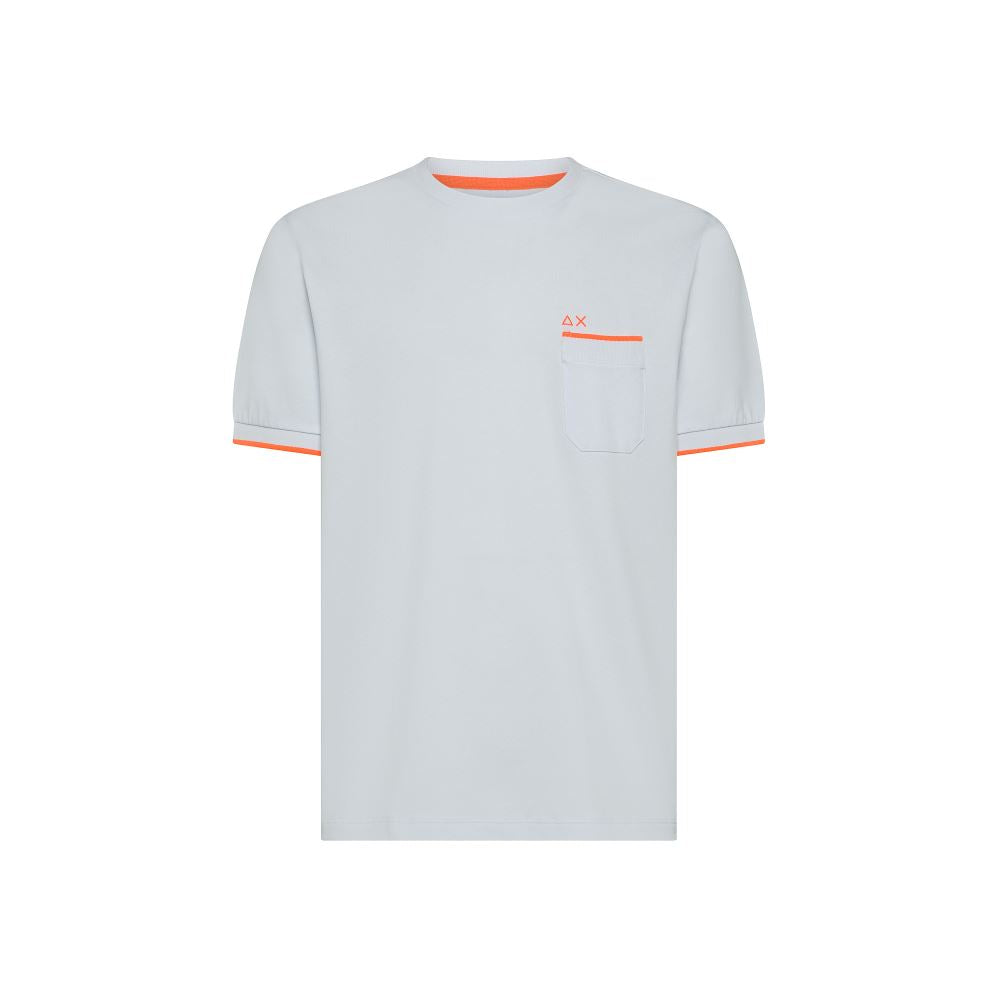 Sun68 T-shirt con Dettagli Fluo T35124 Bianco