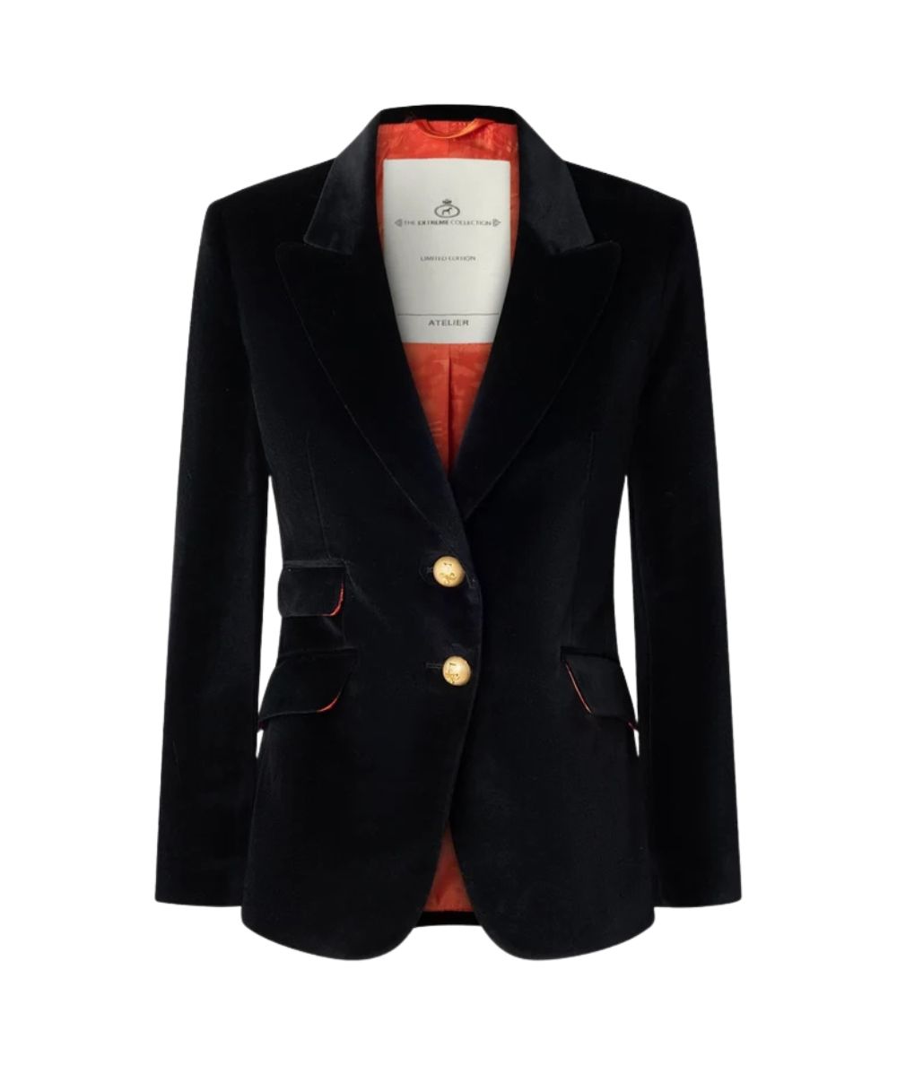 The Extreme Collection Blazer in Velluto Oliva 2765N Nero