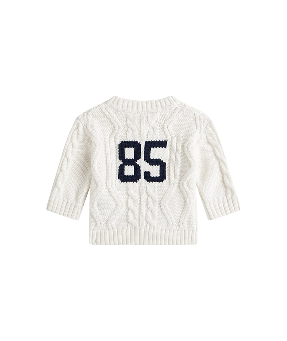 Tommy Hilfiger Cardigan a Trecce KN0KN02090 Bianco