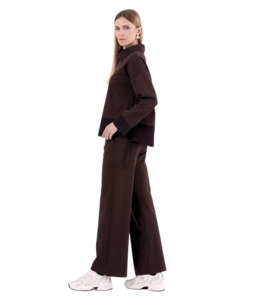 Vicario Cinque Elastic Waist Trousers PADOVA TX 176I Brown