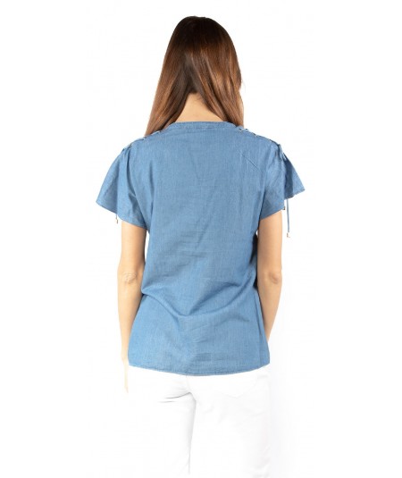 MICHAEL KORS BLUSA IN CHAMBRAY MH84LNT9HH