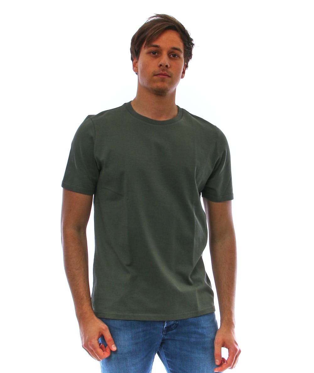 ALTEA ARMY GREEN T-SHIRT IN COTTON 215255