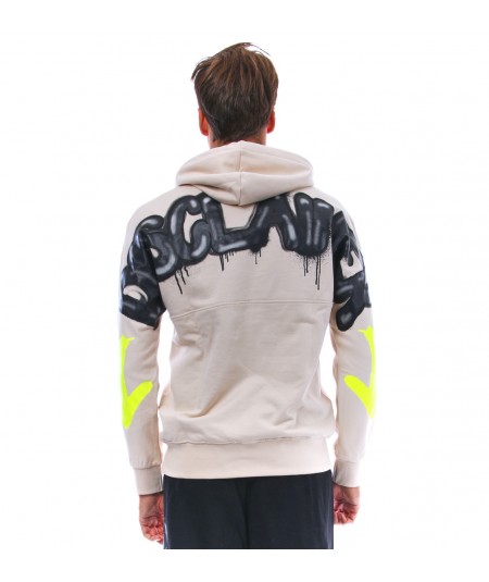 DISCLAIMER HOODIE WITH BLACK PRINT 50833 OFF WHITE