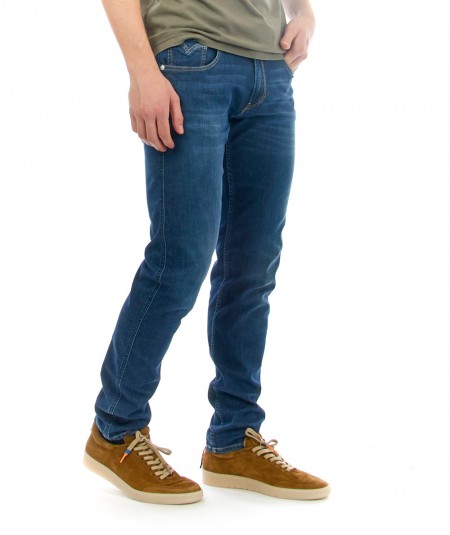 REPLAY JEANS SLIM FIT ANBASS M914Y.000.435270 MID BLUE