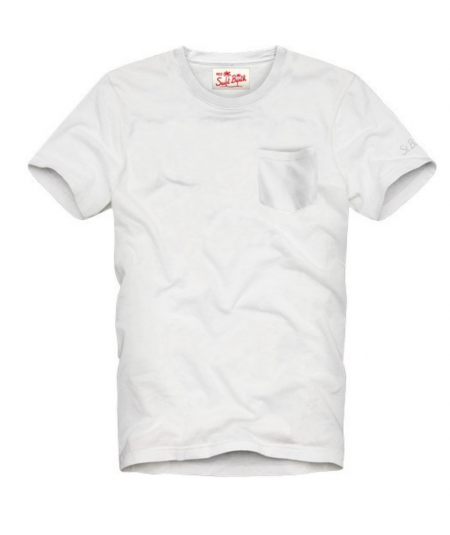 MC2 T-SHIRT WITH POCKET DOVER WHITE