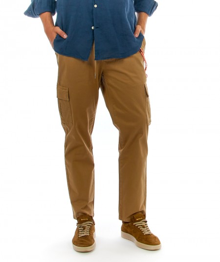SUN68 PANTS IN STRETCH COTTON P32102 CAMEL