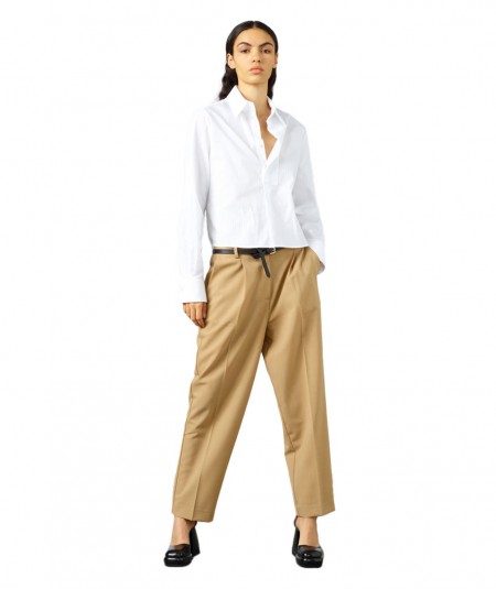 SEMICOUTURE ROWENA DECONSTRUCTED SHIRT Y2WK04 WHITE