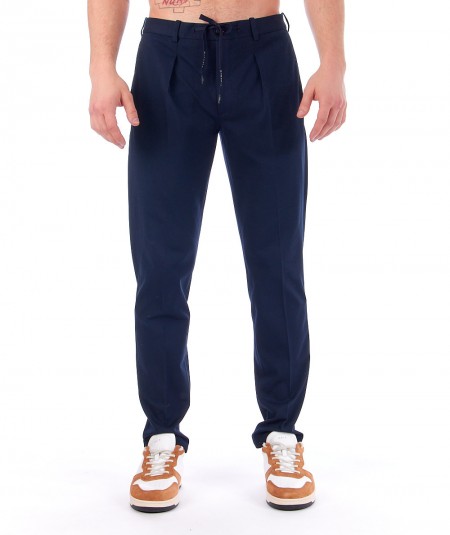 CIRCOLO 1901 TROUSERS WITH DRAWSTRING CN3820 NAVY BLUE
