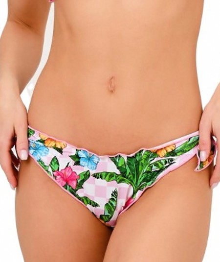 MC2 SAINT BARTH SLIP FROU FROU MOON FLORAL AND CHECKY PATTERN