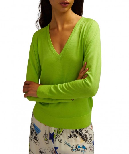 SEMICOUTURE MAGLIA IN LANA GISELLE Y3SB31 VERDE LIME