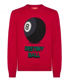 SOCKS BURGER AND FRIES CREW-NECK SWEATER DESTINY BALL BFK43115 RED