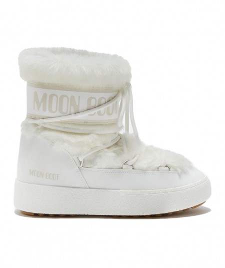 MOON BOOT LOW BOOT IN FAUX FUR LTRACK TUBE FAUX FUR 24501300 WHITE