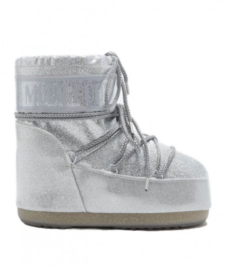 MOON BOOT LOW BOOT ICON LOW GLITTER 14094400 SILVER