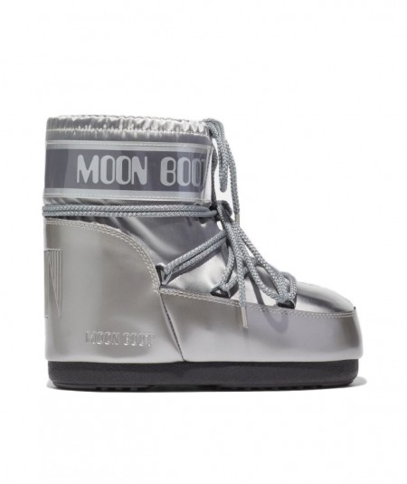 MOON BOOT SATIN LOW BOOT ICON LOW GLANCE 14093500 SILVER GREY