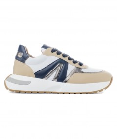 ALEXANDER SMITH TRAINERS HYDE S1D BEIGE BLUE
