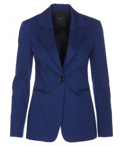 PINKO SINGLE-BREASTED JACKET IN TECHNICAL SATIN FIONA BLUE
