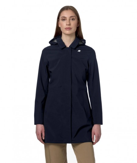 K-WAY TRENCH COAT WITH REMOVABLE HOOD MATHY K7127JW DARK BLUE