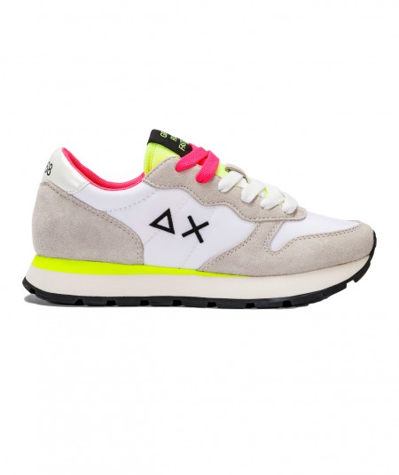 SUN68 RUNNING ADULT ALLY SOLID NYLON Z34201 BIANCO GIALLO FLUO
