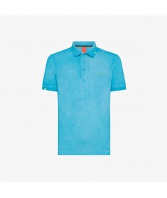 SUN68 POLO SPECIAL DYED EFFETTO VINTAGE A34143 TURCHESE