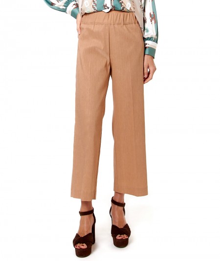 D.EXTERIOR LINEN CROPPED TROUSERS 58621 PHARD
