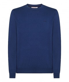SUN68 ROUND SOLID SWEATER K43101 ROYAL BLUE