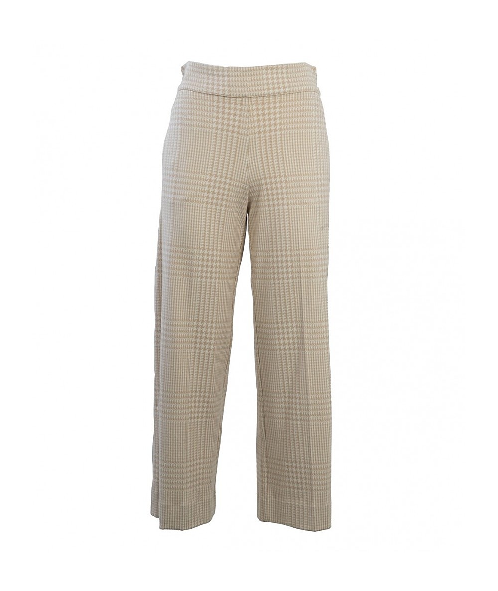 D.EXTERIOR PRINCE OF WALES STRETCH HOSE 57721 WEISS/BEIGE