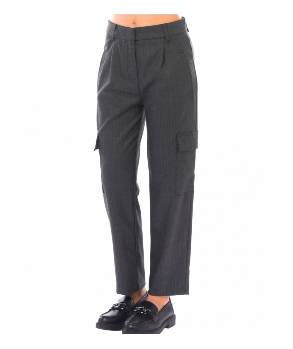 KAOS FASHION TROUSERS WITH LARGE POCKETS PI1CO043 ANTHRACITE