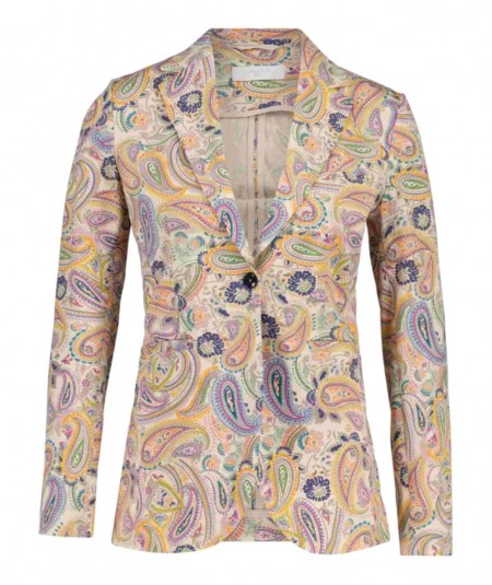 CIRCOLO 1901 SINGLE-BREASTED JACKET IN PAISLEY PATTERN FD3099 MULTICOLOUR