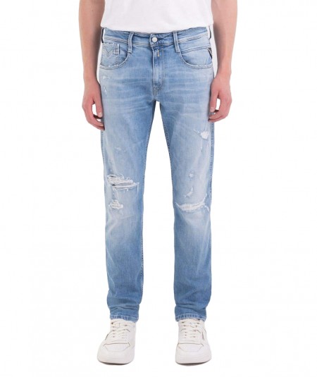 REPLAY JEANS WITH BREAKS ANBASS M914Y.000.57360R LIGHT DENIM