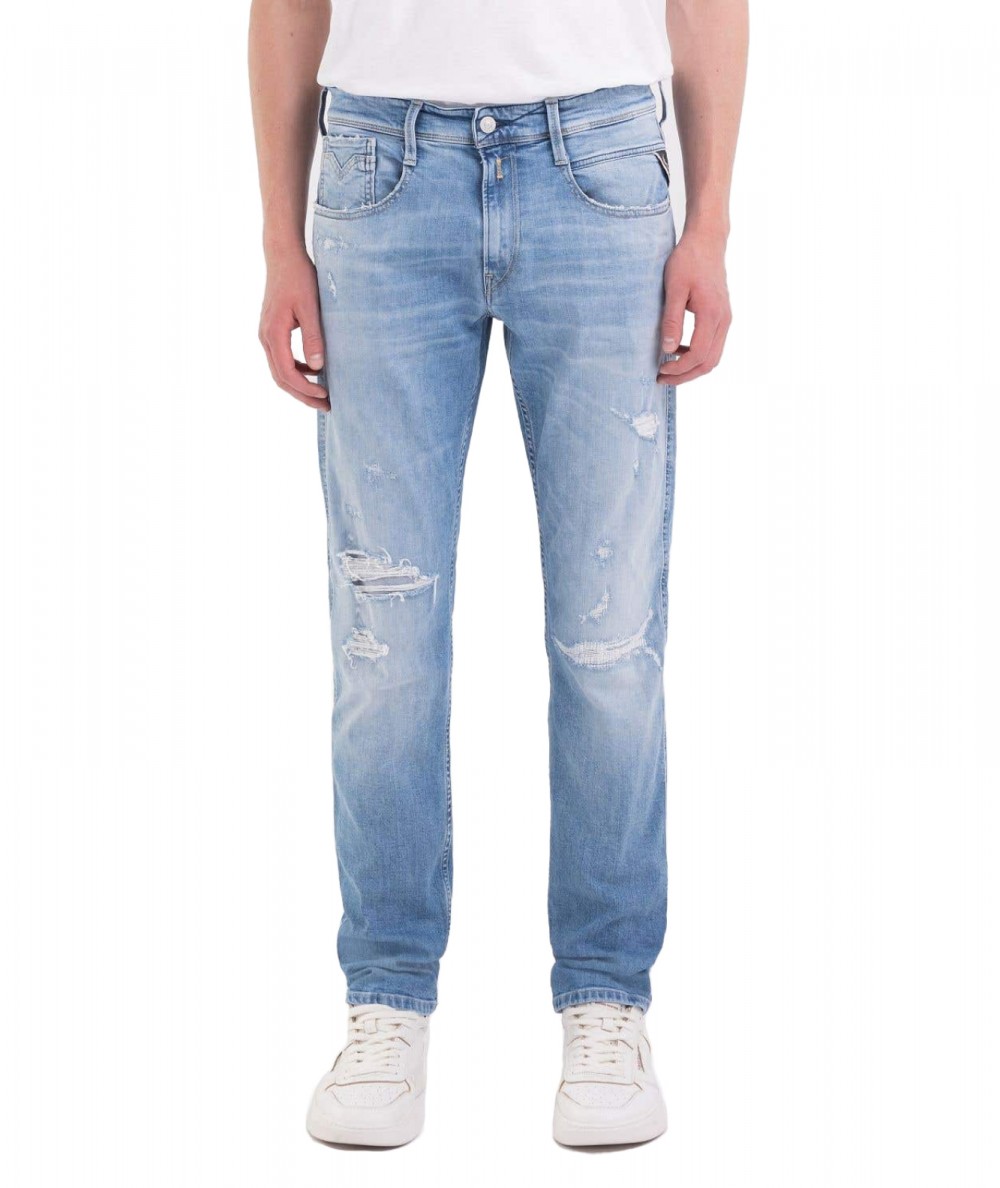 REPLAY JEANS WITH BREAKS ANBASS M914Y.000.57360R LIGHT DENIM