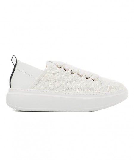 ALEXANDER SMITH TRAINERS WOVEN LEATHER WEMBLEY WYW0431 WHITE