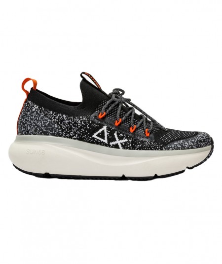 SUN68 TRAINERS WITH FLUO DETAILS JUPITER KNIT Z34127 BLACK