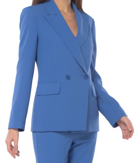KAOS DOUBLE BREASTED BLAZER WITH PEAKED LAPELS QP1CO023 LIGHT BLUE