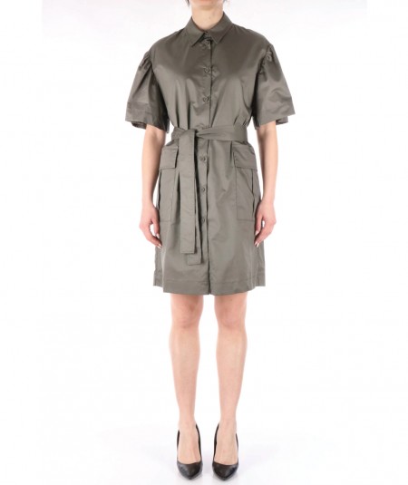 KAOS CHEMISIER DRESS WITH LARGE POCKETS QP1MR013 MILITARY GREEN