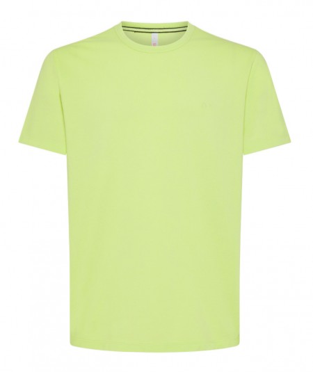 SUN68 COTTON T-SHIRT COLD DYED T34127 LIME