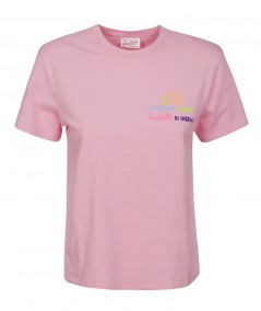 MC2 SAINT BARTH T-SHIRT WITH EMBROIDERY IN COTTON EMILIE EMI0001 PINK
