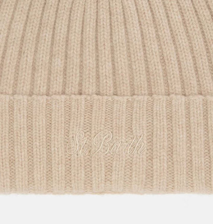 MC2 Saint Barth Berretto con Ricamo WENGEN WOOL Beige 11