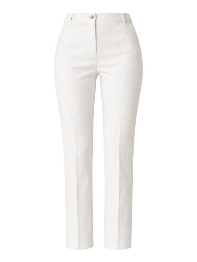Pinko Pantalone in Lino Stretch Bello Bianco