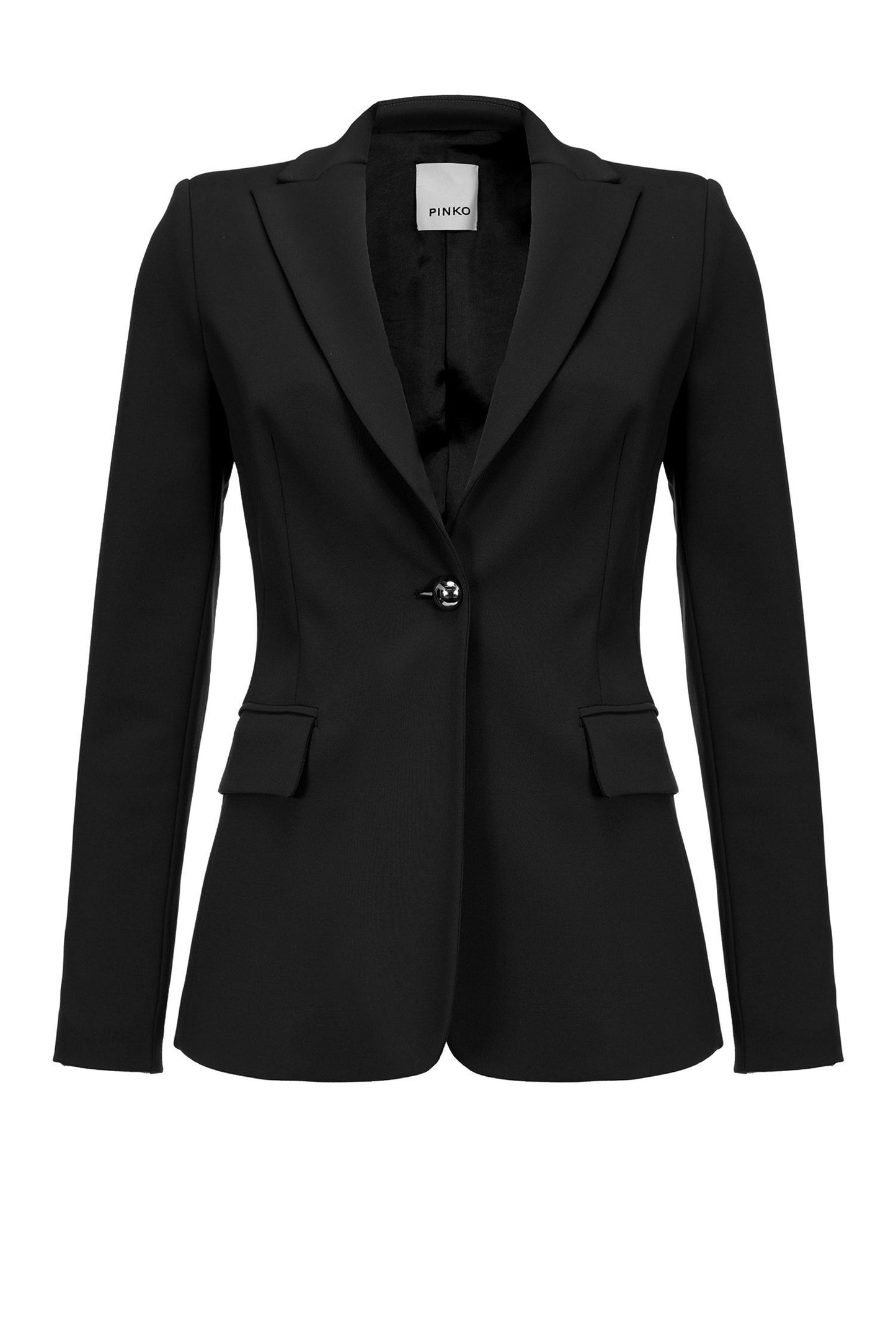 PINKO SIGNUM 6 GIACCA BLAZER IN PUNTO MILANO NERA