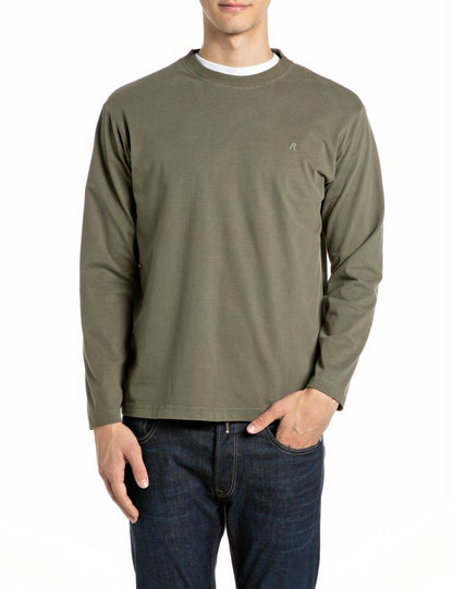 REPLAY T-shirt Maniche Lunghe M13M2.000.7242LW Verde Militare