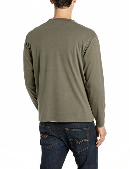 REPLAY T-shirt Maniche Lunghe M13M2.000.7242LW Verde Militare