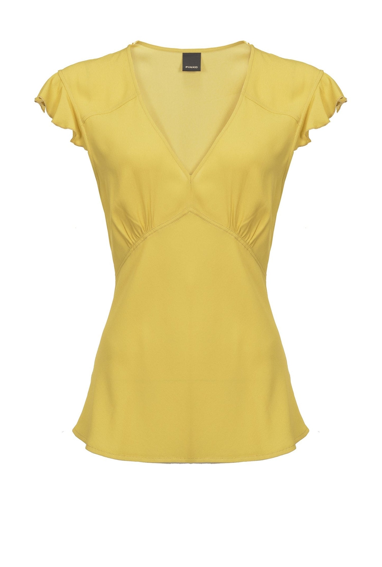 PINKO POP CORN TOP IN CREPE GIALLO