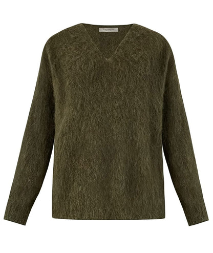D.Exterior Maglione Scollo a V 61290 Verde