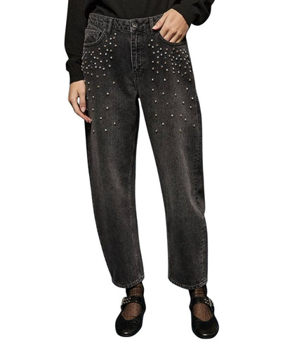 Kaos Denim Jeans Baloon con Applicazioni RI6DK003 Nero Lavato