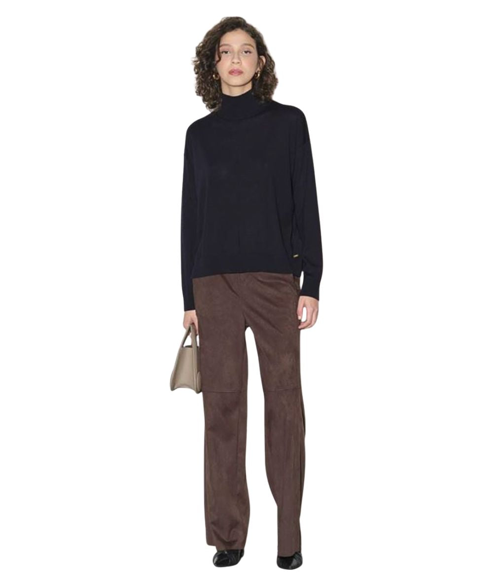 Kaos Fashion Maglia Collo Alto RI1NT023 Marrone Testa Moro