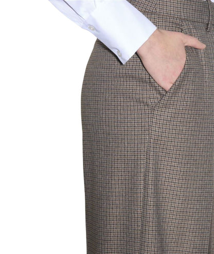 Kaos Fashion Pantalone Pied de Poule RI1CO052 Tortora